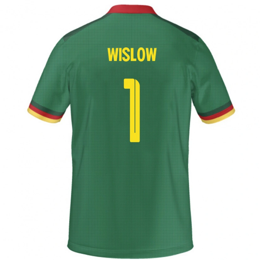 Danxen Kinder Kamerun Hecube Wislow #1 Grün Heimtrikot Trikot 24-26 T-Shirt