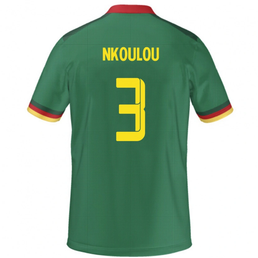 Danxen Kinder Kamerun Nicolas Nkoulou #3 Grün Heimtrikot Trikot 24-26 T-Shirt