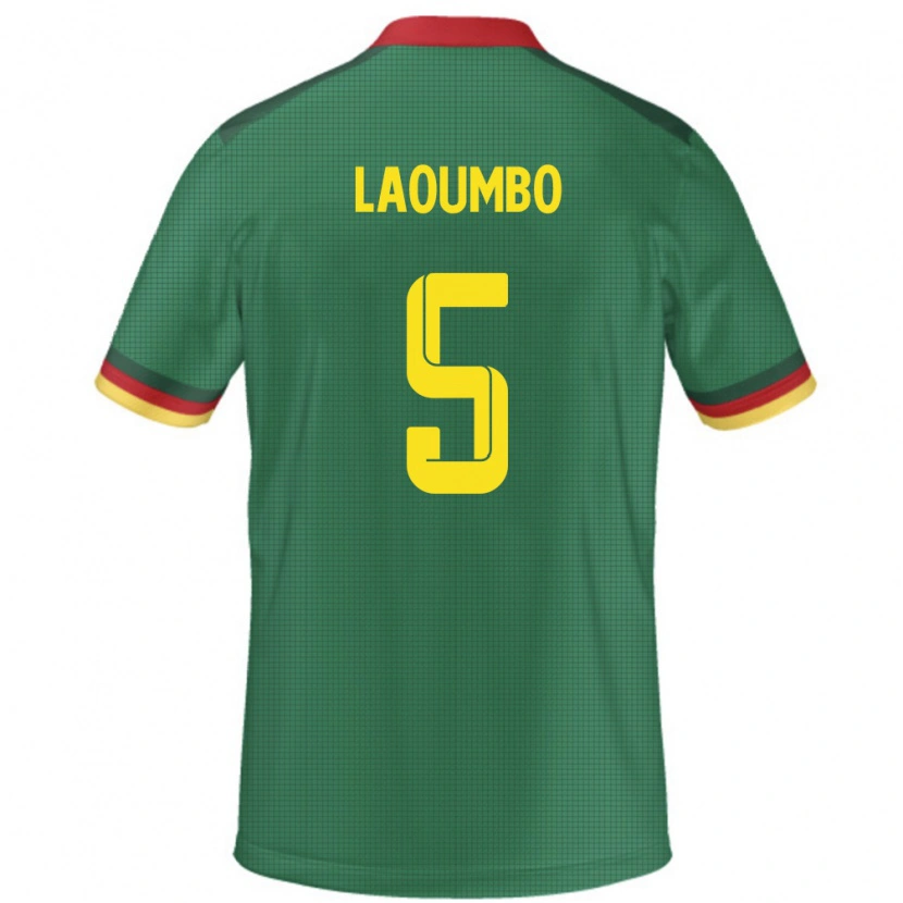 Danxen Kinder Kamerun Bere Laoumbo #5 Grün Heimtrikot Trikot 24-26 T-Shirt