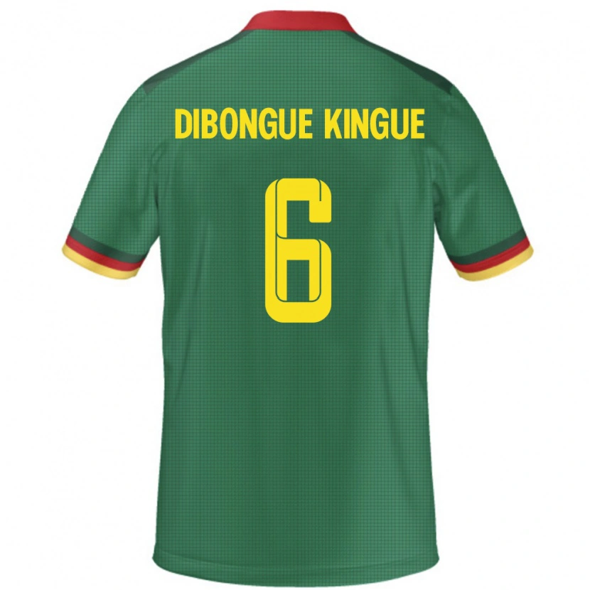 Danxen Kinder Kamerun Gael Dibongue Kingue #6 Grün Heimtrikot Trikot 24-26 T-Shirt