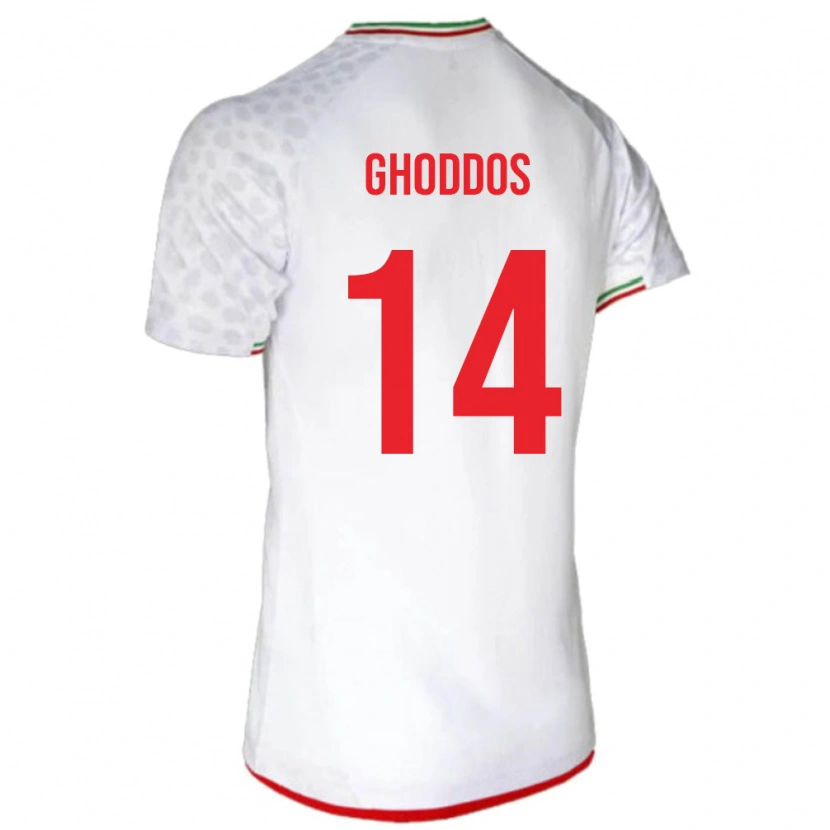 Danxen Kinder Iran Saman Ghoddos #14 Weiß Heimtrikot Trikot 24-26 T-Shirt