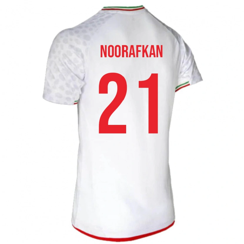 Danxen Kinder Iran Omid Noorafkan #21 Weiß Heimtrikot Trikot 24-26 T-Shirt