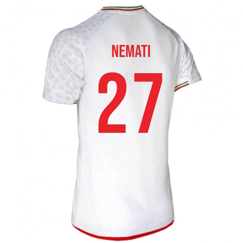 Danxen Kinder Iran Ali Nemati #27 Weiß Heimtrikot Trikot 24-26 T-Shirt