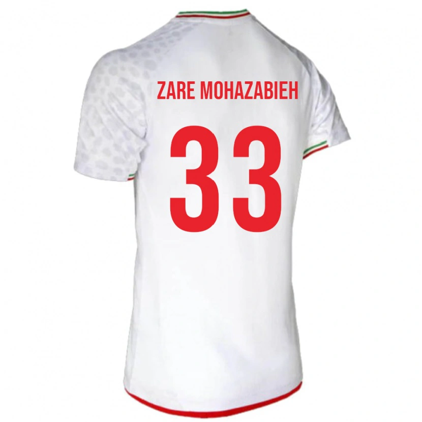 Danxen Kinder Iran Mehdi Zare Mohazabieh #33 Weiß Heimtrikot Trikot 24-26 T-Shirt