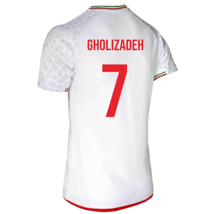 Danxen Kinder Iran Esmaeil Gholizadeh #7 Weiß Heimtrikot Trikot 24-26 T-Shirt