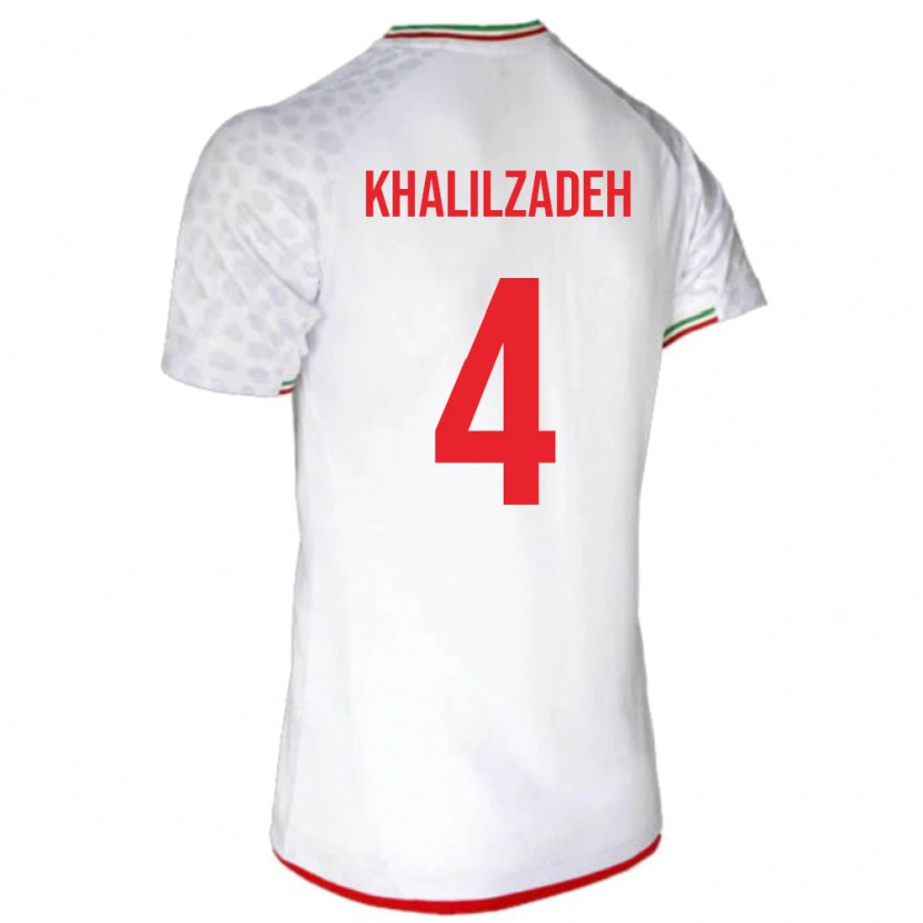 Danxen Kinder Iran Shojae Khalilzadeh #4 Weiß Heimtrikot Trikot 24-26 T-Shirt
