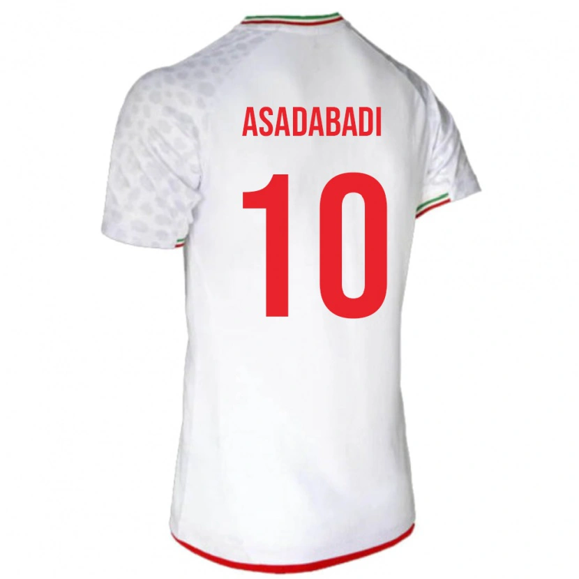 Danxen Kinder Iran Alireza Asadabadi #10 Weiß Heimtrikot Trikot 24-26 T-Shirt