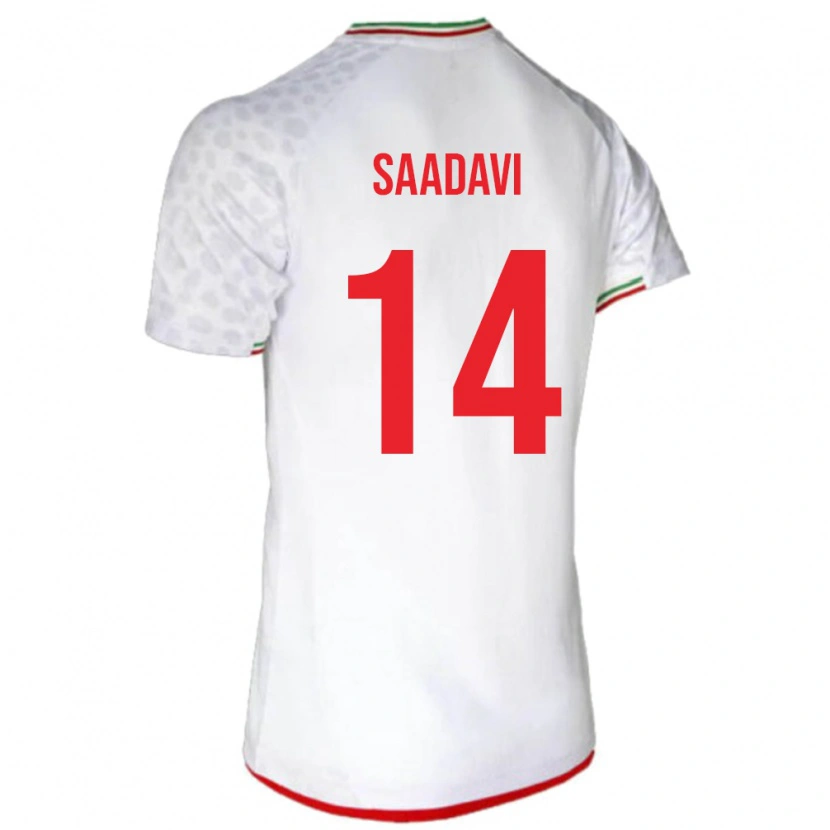 Danxen Kinder Iran Zargham Saadavi #14 Weiß Heimtrikot Trikot 24-26 T-Shirt