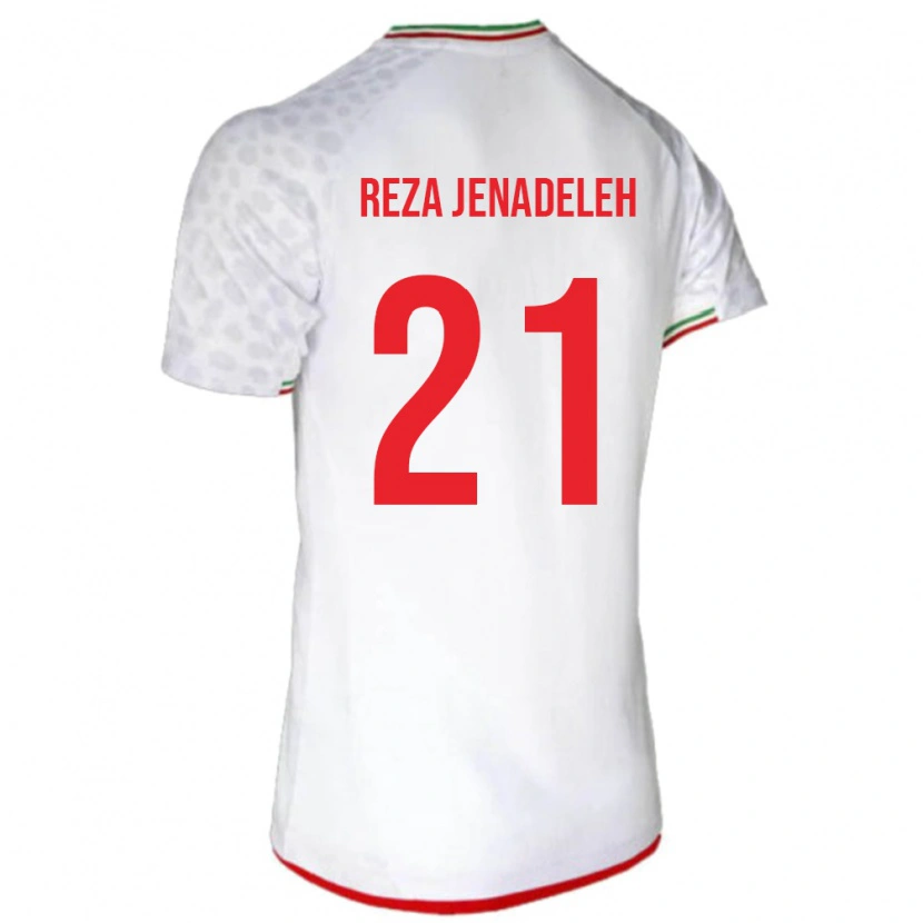 Danxen Kinder Iran Ahmad Reza Jenadeleh #21 Weiß Heimtrikot Trikot 24-26 T-Shirt