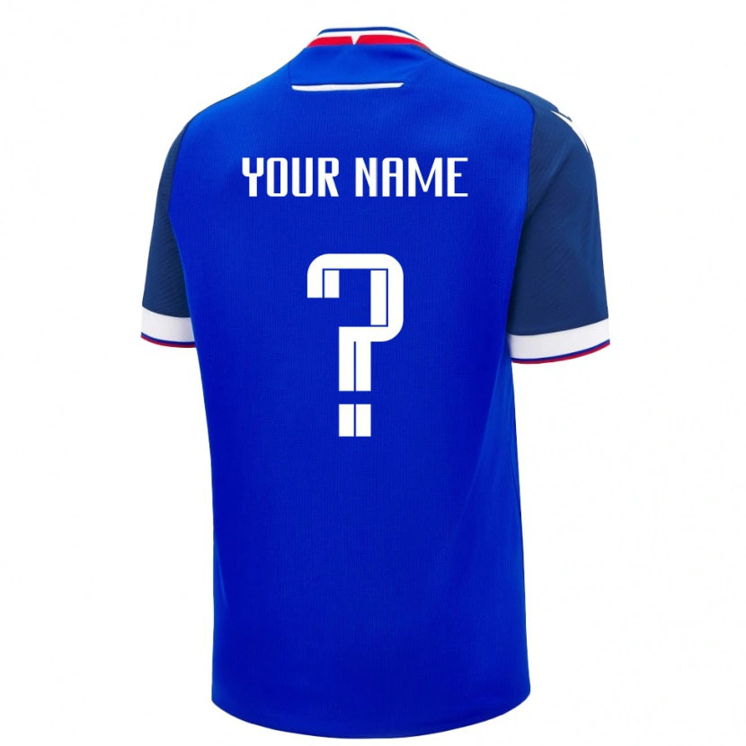 Danxen Kinder Slowakei Ihren Namen #0 Blau Heimtrikot Trikot 24-26 T-Shirt