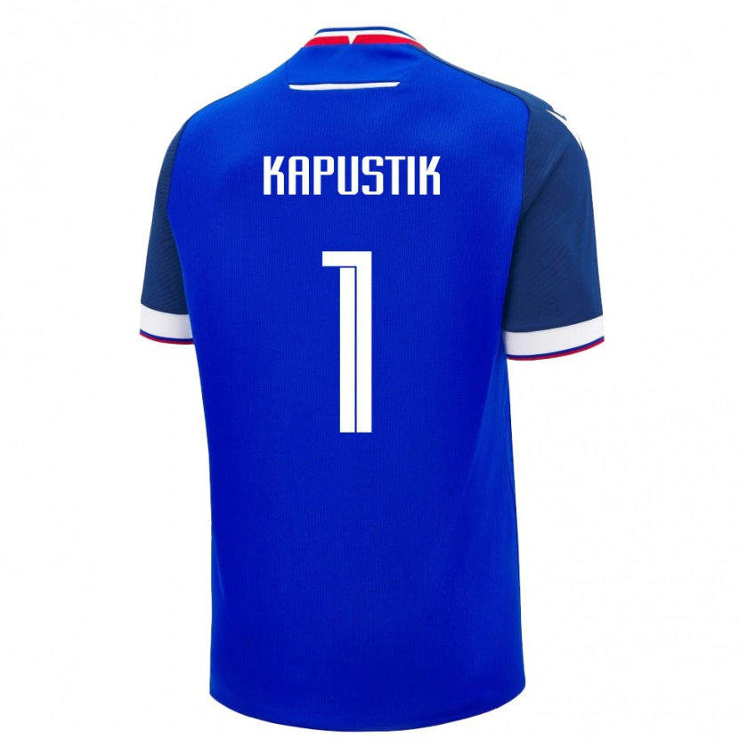 Danxen Kinder Slowakei Simon Kapustik #1 Blau Heimtrikot Trikot 24-26 T-Shirt