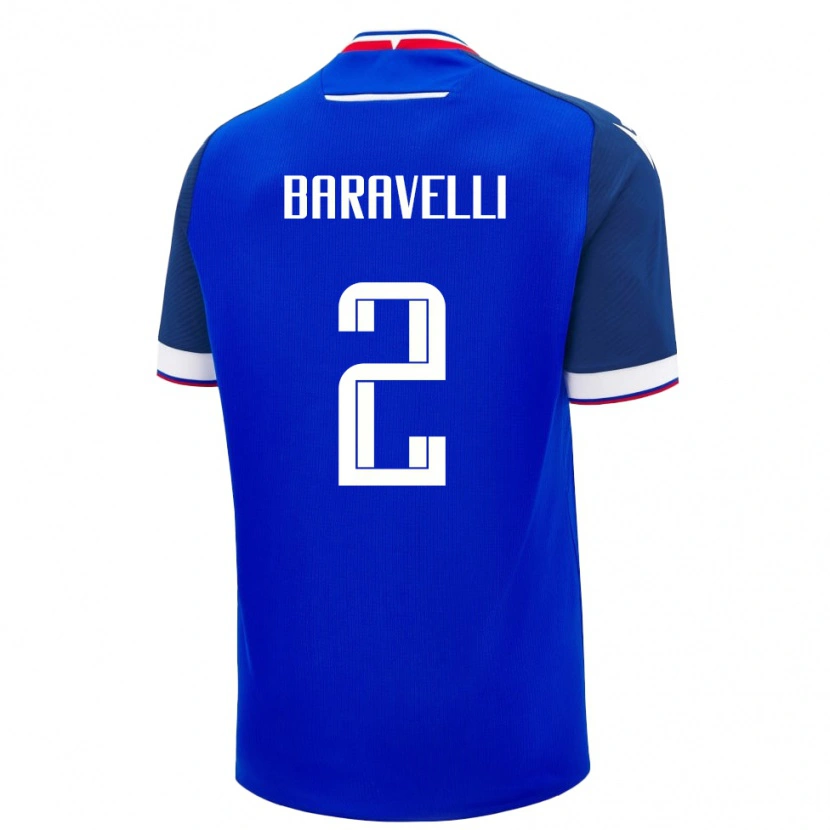 Danxen Kinder Slowakei Rocco Baravelli #2 Blau Heimtrikot Trikot 24-26 T-Shirt