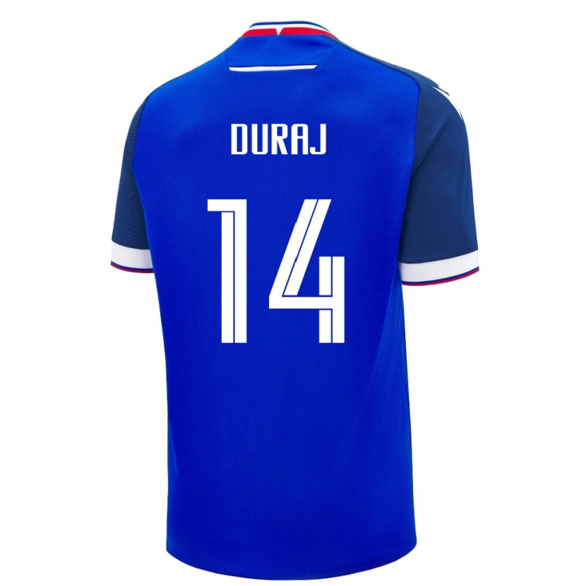 Danxen Kinder Slowakei Michal Duraj #14 Blau Heimtrikot Trikot 24-26 T-Shirt