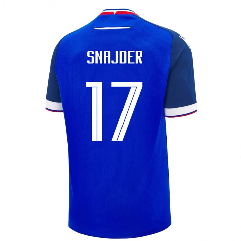 Danxen Kinder Slowakei Dominik Snajder #17 Blau Heimtrikot Trikot 24-26 T-Shirt