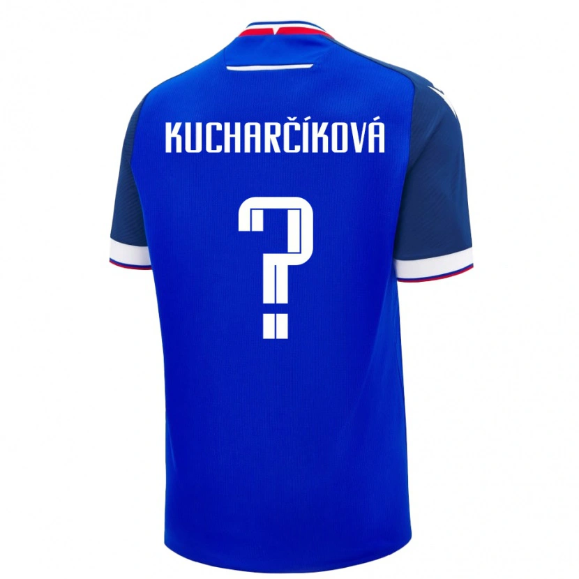 Danxen Kinder Slowakei Dominika Kucharčíková #0 Blau Heimtrikot Trikot 24-26 T-Shirt