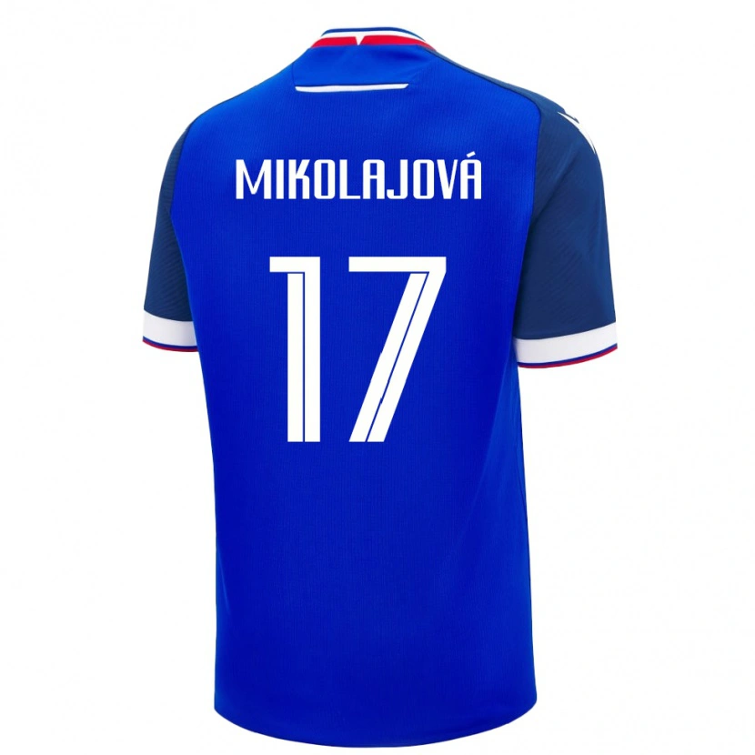 Danxen Kinder Slowakei Mária Mikolajová #17 Blau Heimtrikot Trikot 24-26 T-Shirt