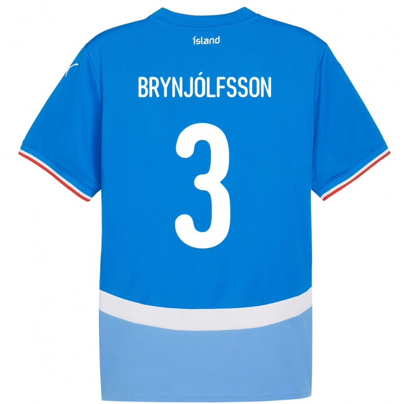 Danxen Kinder Island Bjarni Gudjón Brynjólfsson #3 Blau Heimtrikot Trikot 24-26 T-Shirt