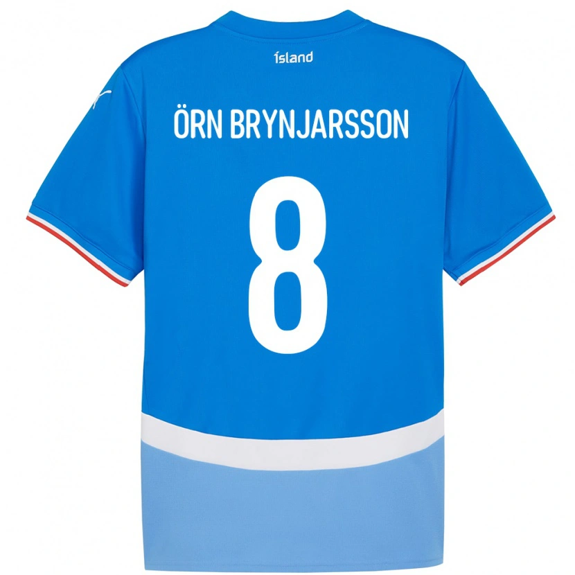 Danxen Kinder Island Bjarki Örn Brynjarsson #8 Blau Heimtrikot Trikot 24-26 T-Shirt