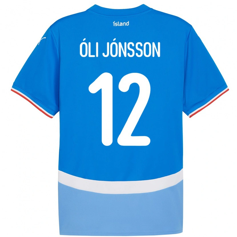 Danxen Kinder Island Haukur Óli Jónsson #12 Blau Heimtrikot Trikot 24-26 T-Shirt
