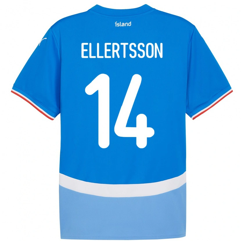 Danxen Kinder Island Styrmir Jóhann Ellertsson #14 Blau Heimtrikot Trikot 24-26 T-Shirt