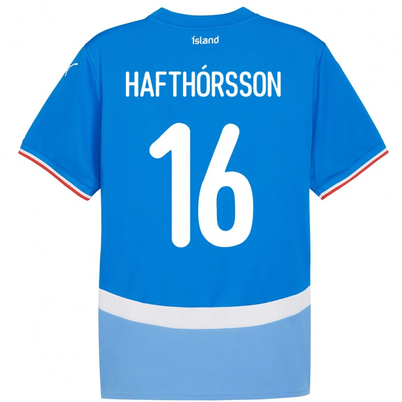 Danxen Kinder Island Gestur Alexander Hafthórsson #16 Blau Heimtrikot Trikot 24-26 T-Shirt