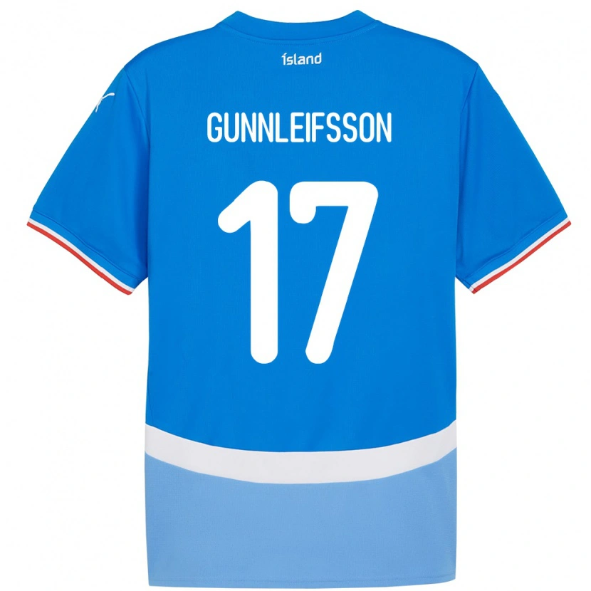 Danxen Kinder Island Gunnleifur Orri Gunnleifsson #17 Blau Heimtrikot Trikot 24-26 T-Shirt