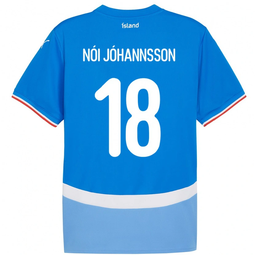 Danxen Kinder Island Sigurdur Nói Jóhannsson #18 Blau Heimtrikot Trikot 24-26 T-Shirt