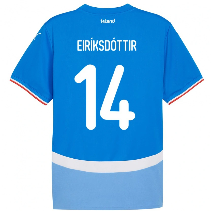 Danxen Kinder Island Hlín Eiríksdóttir #14 Blau Heimtrikot Trikot 24-26 T-Shirt