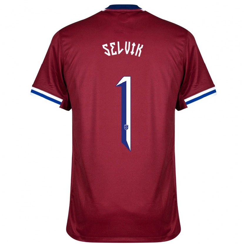Danxen Kinder Norwegen Egil Selvik #1 Rot Blau Weiß Heimtrikot Trikot 24-26 T-Shirt