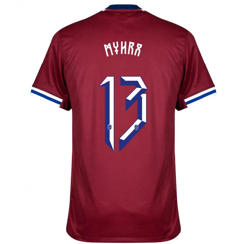 Danxen Kinder Norwegen Viljar Myhra #13 Rot Blau Weiß Heimtrikot Trikot 24-26 T-Shirt