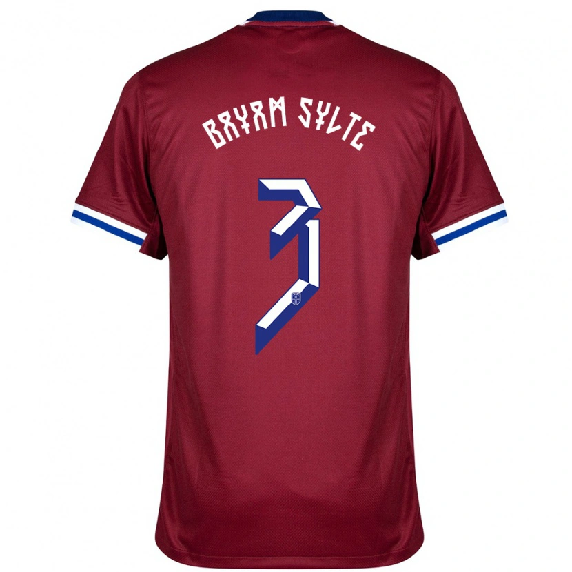 Danxen Kinder Norwegen Daniel Bayam Sylte #3 Rot Blau Weiß Heimtrikot Trikot 24-26 T-Shirt