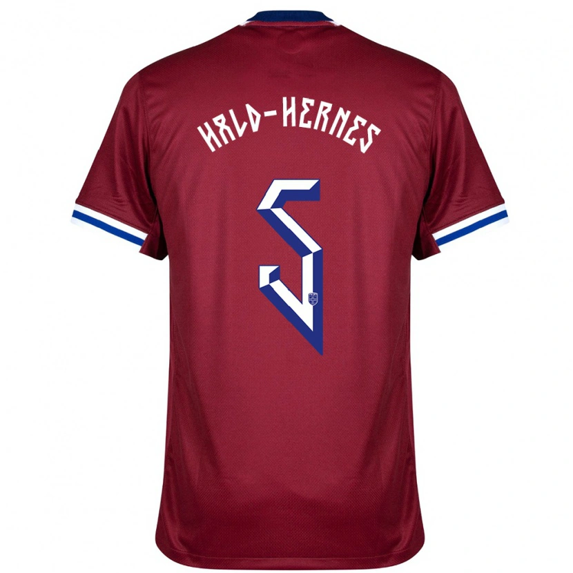 Danxen Kinder Norwegen Ulrik Hald-Hernes #5 Rot Blau Weiß Heimtrikot Trikot 24-26 T-Shirt