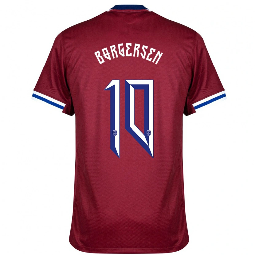 Danxen Kinder Norwegen Aleksander Borgersen #10 Rot Blau Weiß Heimtrikot Trikot 24-26 T-Shirt