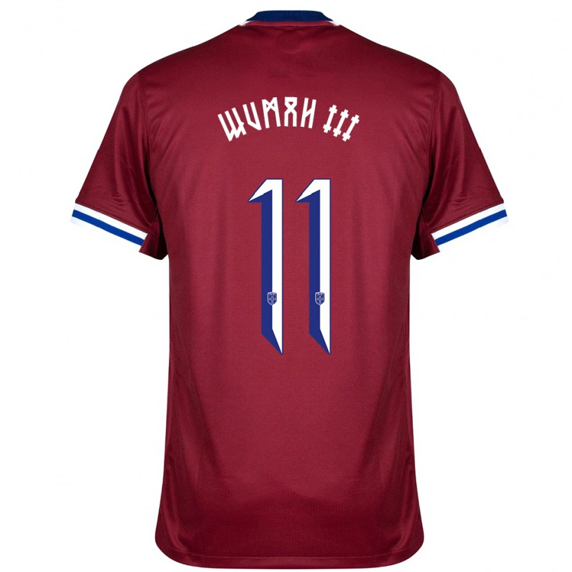 Danxen Kinder Norwegen Edward Wumah Iii #11 Rot Blau Weiß Heimtrikot Trikot 24-26 T-Shirt