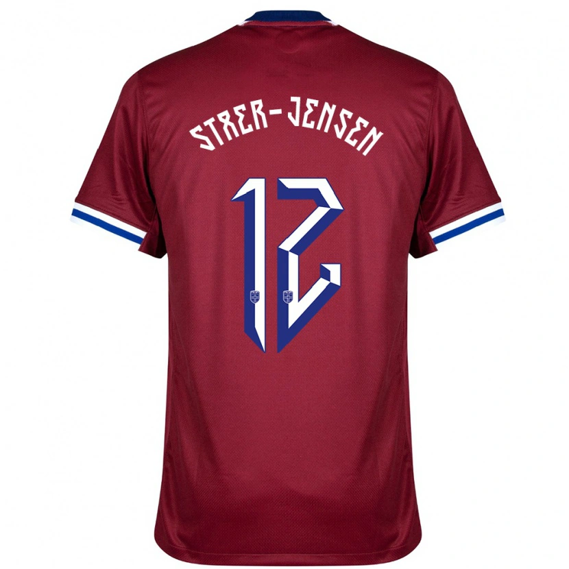 Danxen Kinder Norwegen Magnus Stær-Jensen #12 Rot Blau Weiß Heimtrikot Trikot 24-26 T-Shirt