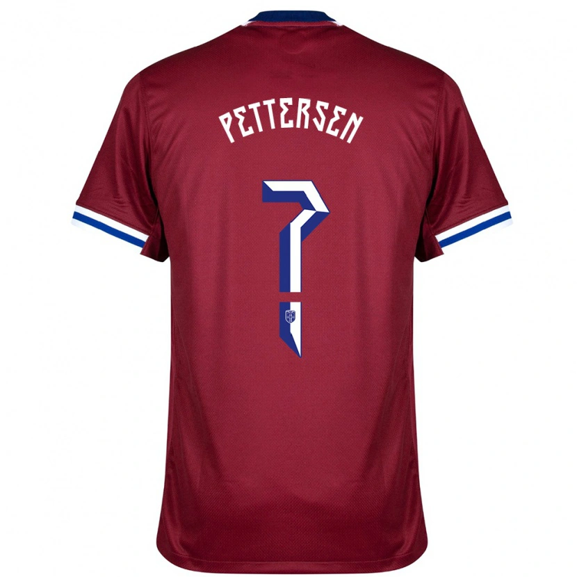 Danxen Kinder Norwegen Guro Pettersen #0 Rot Blau Weiß Heimtrikot Trikot 24-26 T-Shirt