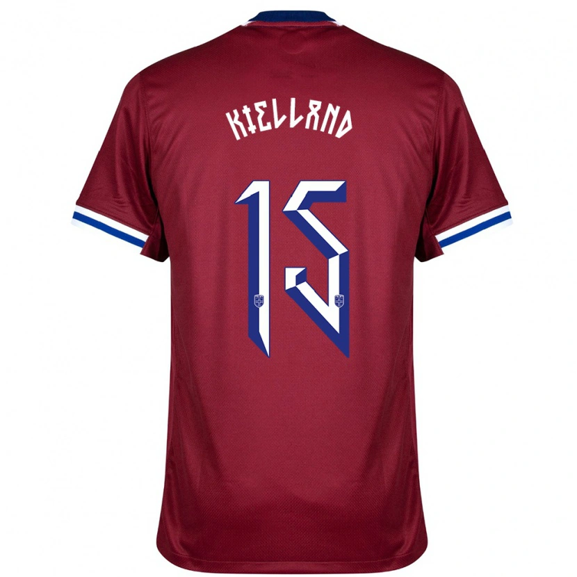 Danxen Kinder Norwegen Justine Kielland #15 Rot Blau Weiß Heimtrikot Trikot 24-26 T-Shirt