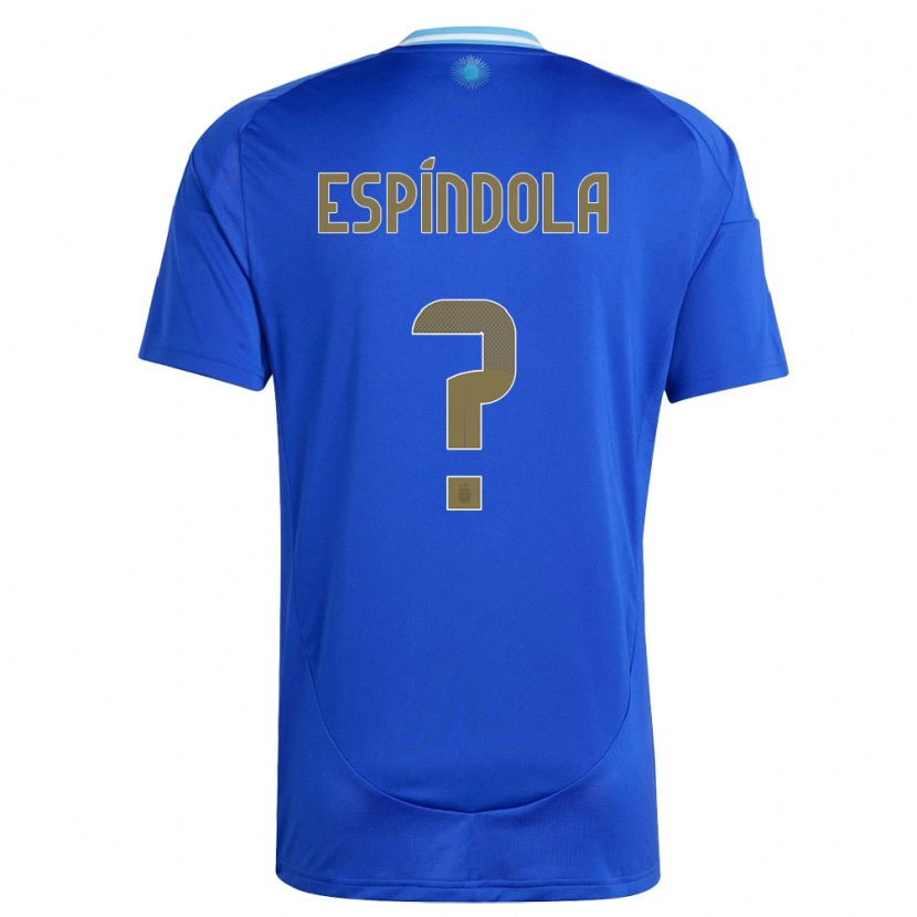 Danxen Kinder Argentinien Santiago Espíndola #0 Blau Auswärtstrikot Trikot 24-26 T-Shirt