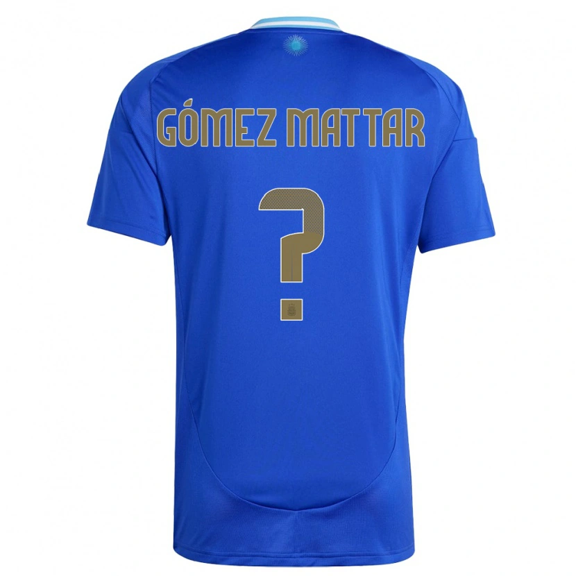 Danxen Kinder Argentinien Jerónimo Gómez Mattar #0 Blau Auswärtstrikot Trikot 24-26 T-Shirt