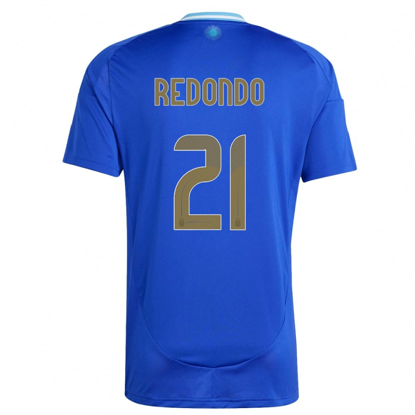 Danxen Kinder Argentinien Federico Redondo #21 Blau Auswärtstrikot Trikot 24-26 T-Shirt