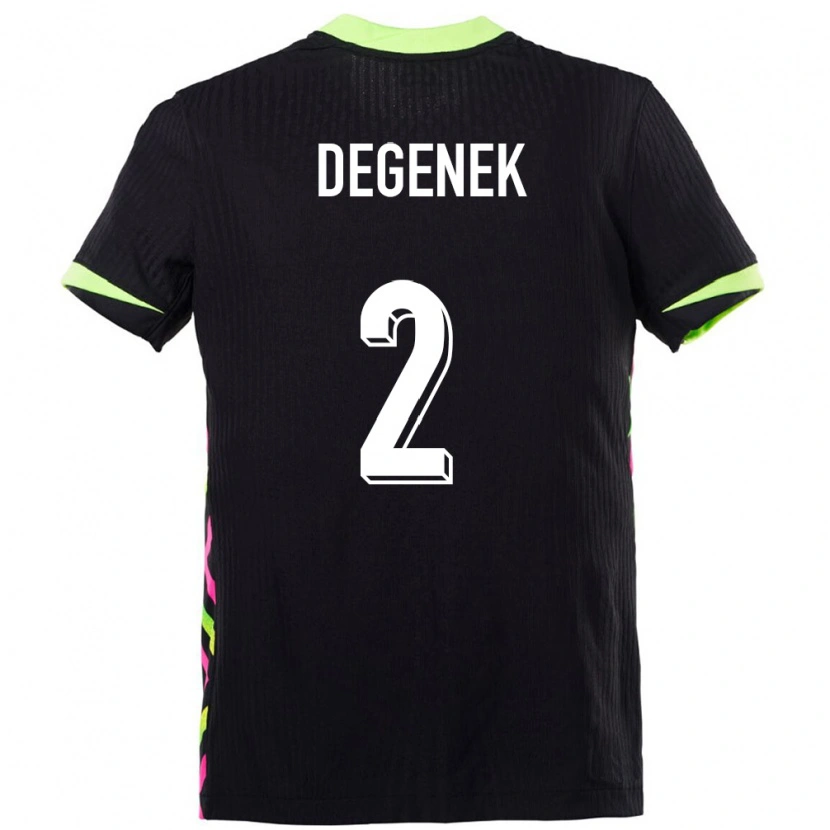 Danxen Kinder Australien Milos Degenek #2 Dunkelblau Auswärtstrikot Trikot 24-26 T-Shirt