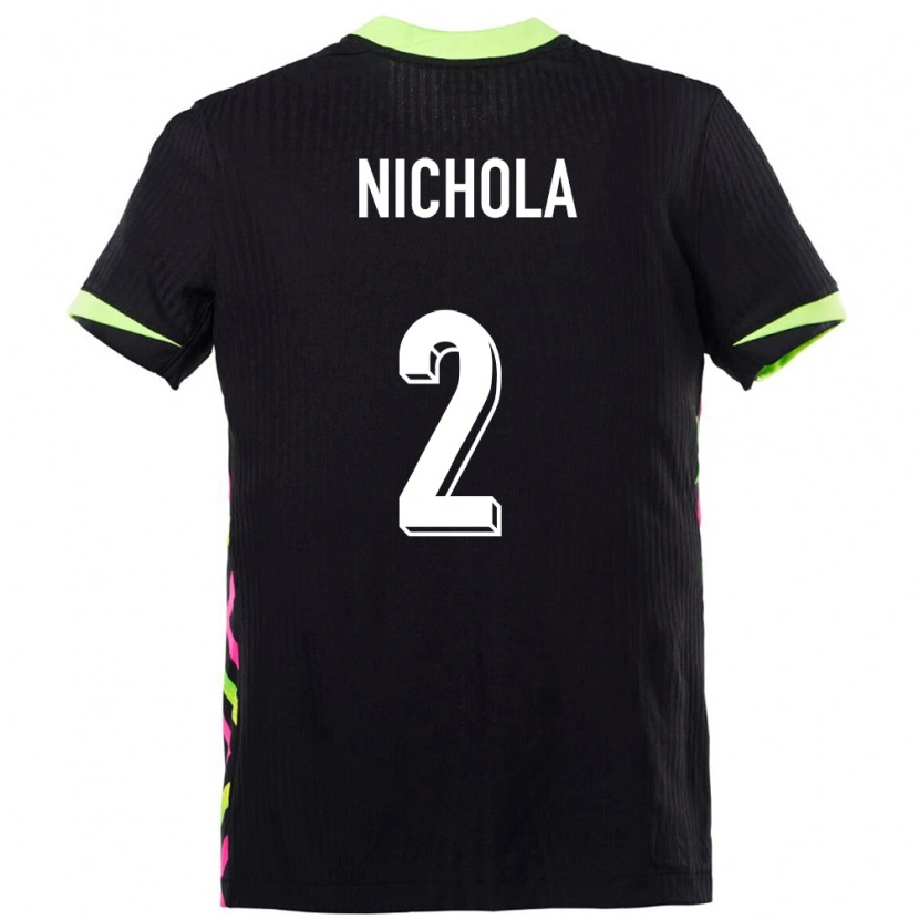 Danxen Kinder Australien Malual Nichola #2 Dunkelblau Auswärtstrikot Trikot 24-26 T-Shirt