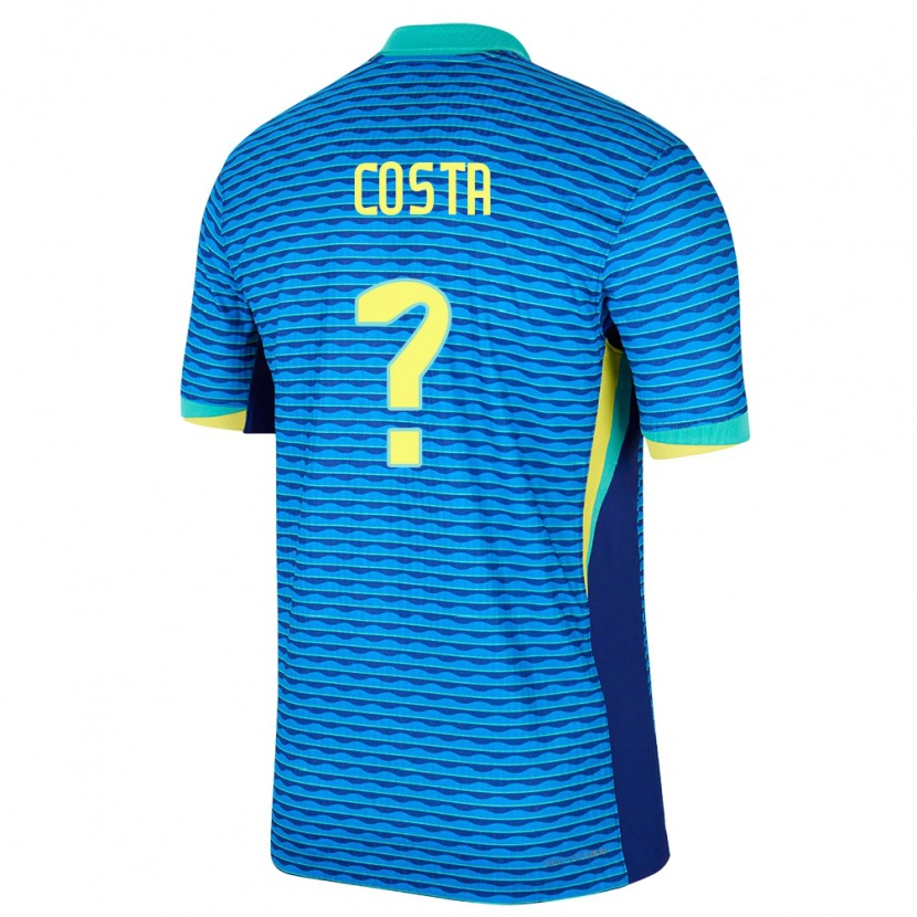 Danxen Kinder Brasilien João Costa #0 Blau Auswärtstrikot Trikot 24-26 T-Shirt