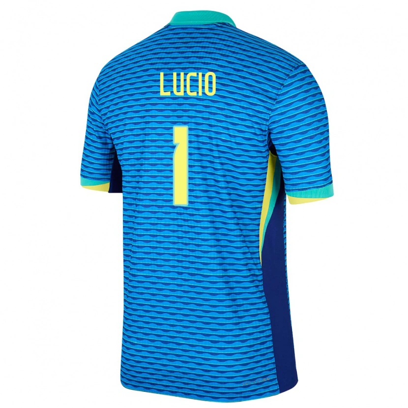 Danxen Kinder Brasilien João Lucio #1 Blau Auswärtstrikot Trikot 24-26 T-Shirt