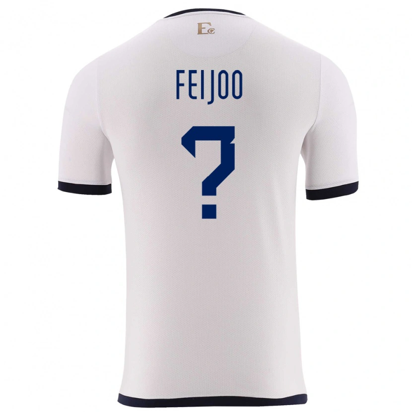 Danxen Kinder Ecuador Jostin Feijoo #0 Weiß Auswärtstrikot Trikot 24-26 T-Shirt