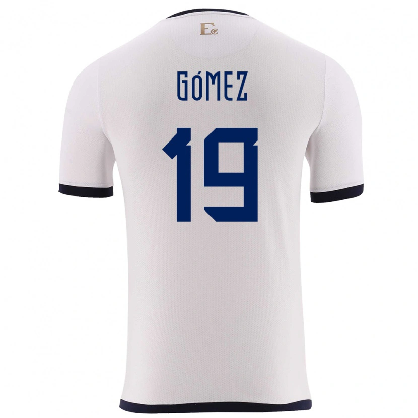 Danxen Kinder Ecuador Aníbal Gómez #19 Weiß Auswärtstrikot Trikot 24-26 T-Shirt