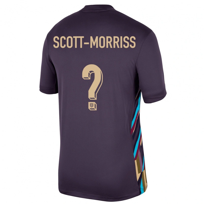 Danxen Kinder England Gus Scott-Morriss #0 Dunkle Rosine Auswärtstrikot Trikot 24-26 T-Shirt