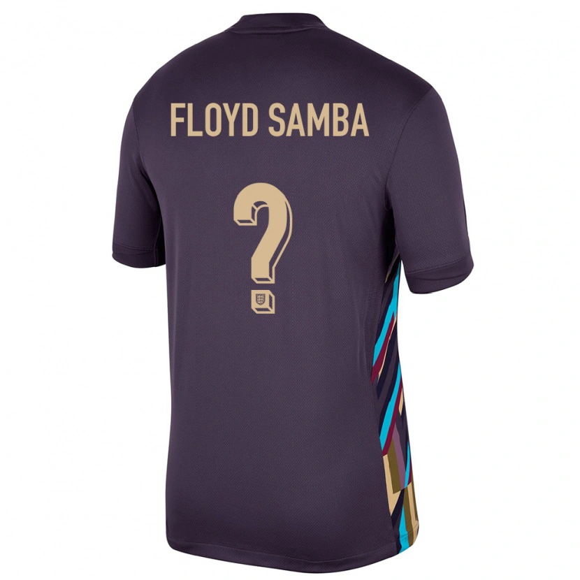 Danxen Kinder England Floyd Samba #0 Dunkle Rosine Auswärtstrikot Trikot 24-26 T-Shirt