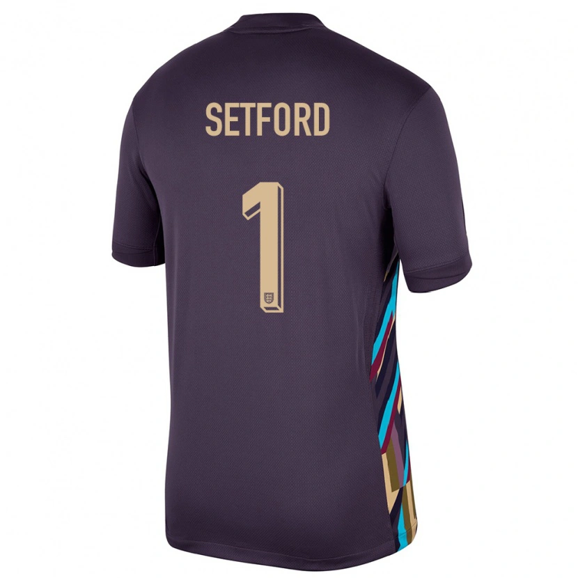 Danxen Kinder England Tommy Setford #1 Dunkle Rosine Auswärtstrikot Trikot 24-26 T-Shirt