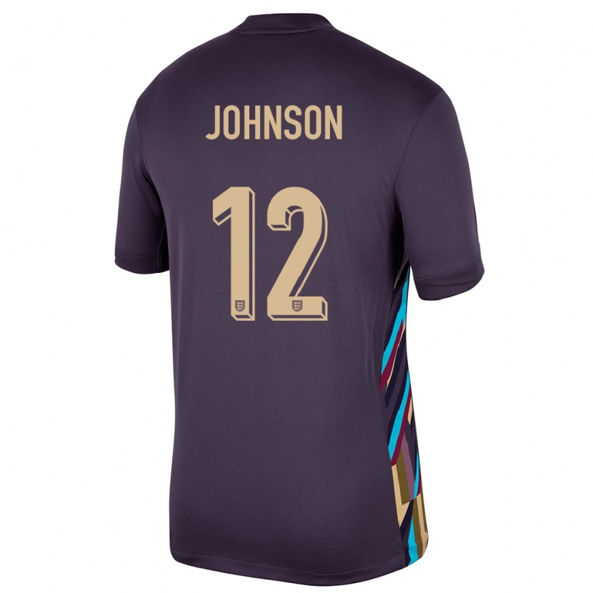 Danxen Kinder England Joe Johnson #12 Dunkle Rosine Auswärtstrikot Trikot 24-26 T-Shirt